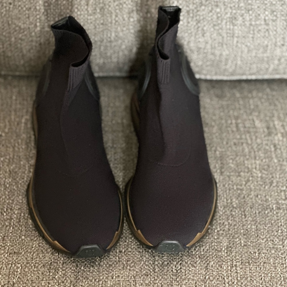 Salvatore Ferragamo Black Slip-On Athletic Sock Sneakers